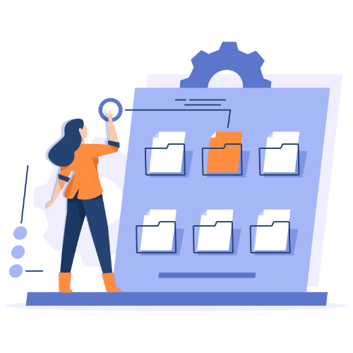 تنظيم سجلات العملاء والمعدات في برنامج إدارة المطابع